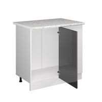 Vicco Mobile ad angolo cucina Antracite lucido 86 cm , PL Marmo