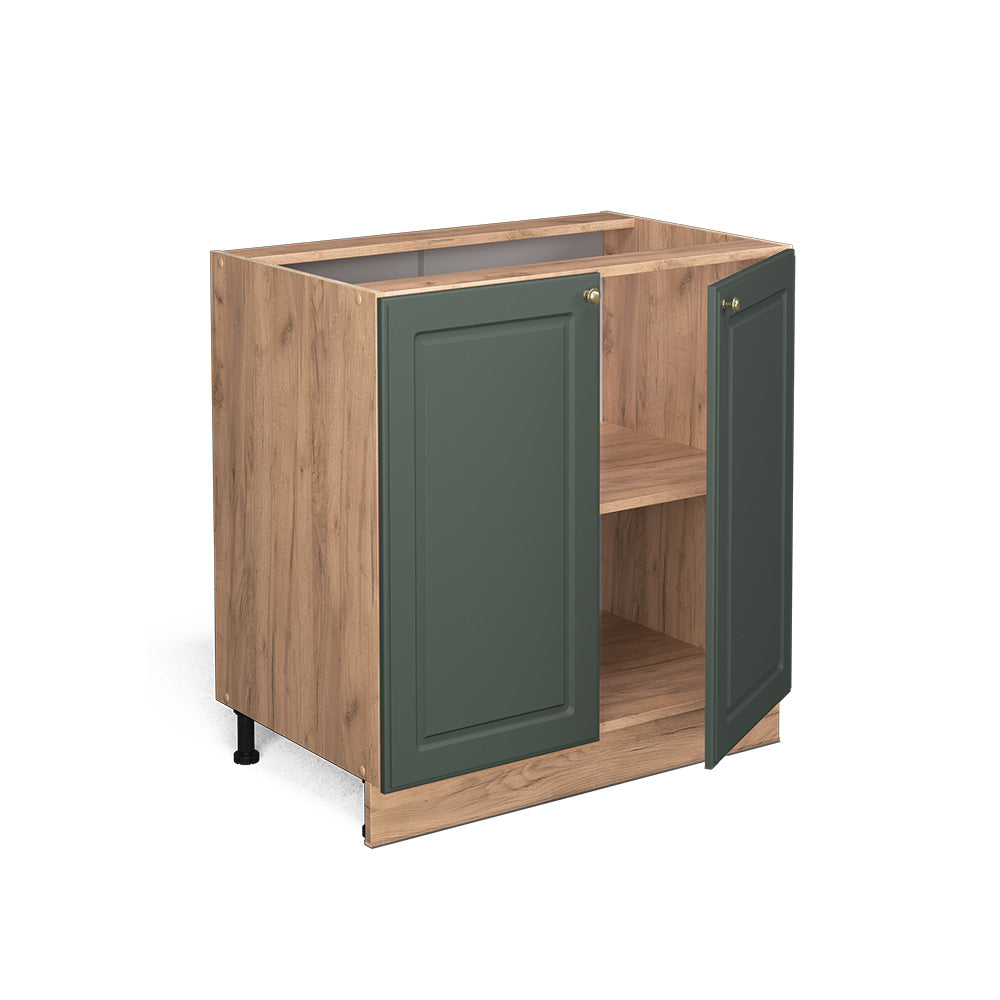 Vicco Mobiletto base cucina Verde-oro Country House 80 cm con ripiano, senza piano di lavoro