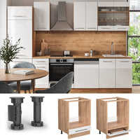 Vicco Mobile per forno da incasso Bianco lucido 60 cm , PL Marmo