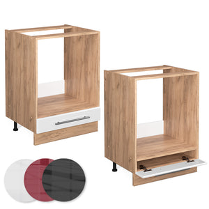 Vicco Mobile per forno da incasso Bianco lucido 60 cm , PL Antracite