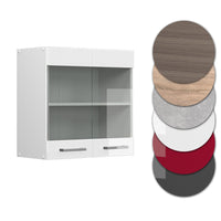 Vicco Mobile da cucina in vetro Bianco lucido 60 cm