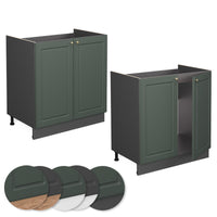 Vicco Mobile lavello cucina Verde-oro Country House 80 cm , PL Marmo