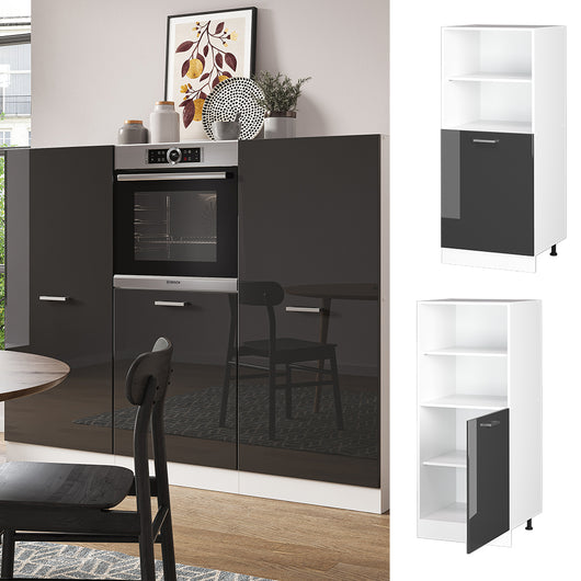 Vicco Mobile per forno da incasso Antracite lucido 60 cm