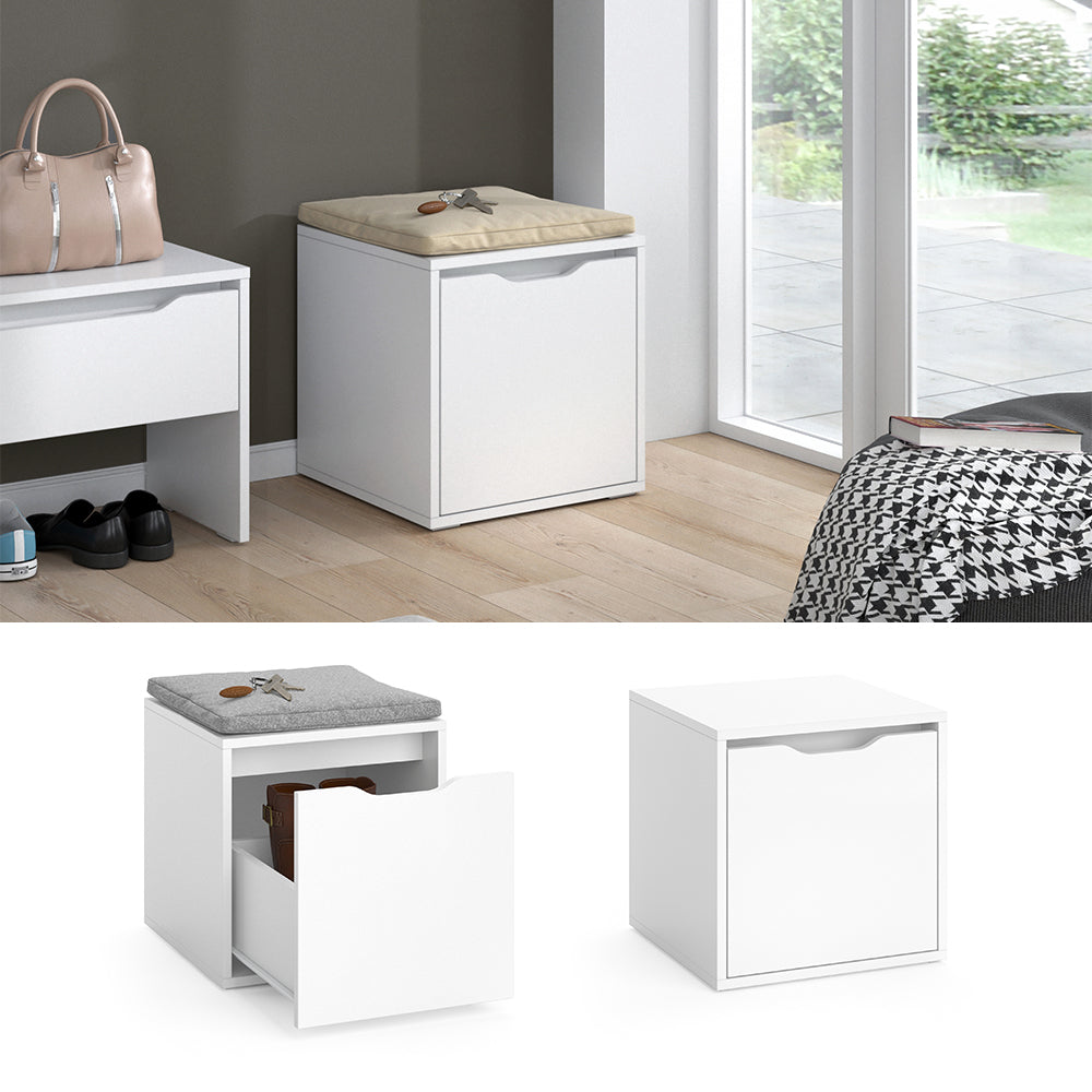 Vicco Panca scarpiera da ingresso Bianco 40 x 40.6 cm