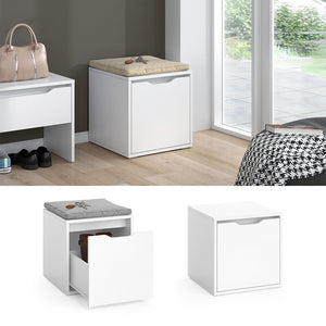 Vicco Panca scarpiera da ingresso Bianco 40 x 40.6 cm