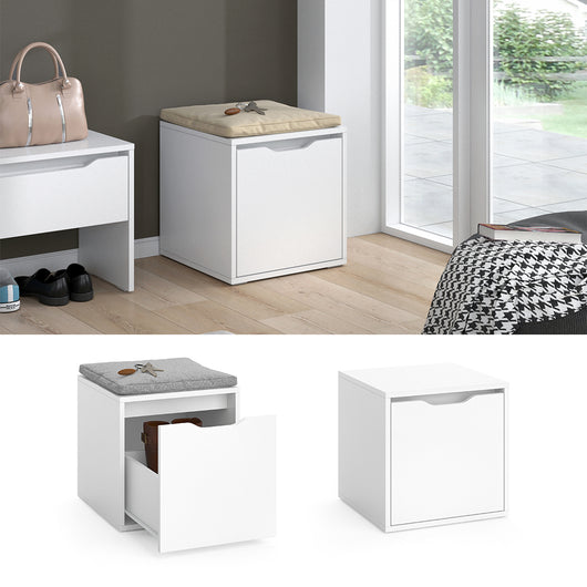 Vicco Panca scarpiera da ingresso Bianco 40 x 40.6 cm