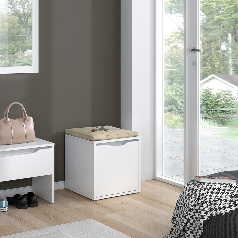 Vicco Panca scarpiera da ingresso Bianco 40 x 40.6 cm