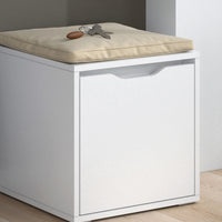 Vicco Panca scarpiera da ingresso Bianco 40 x 40.6 cm