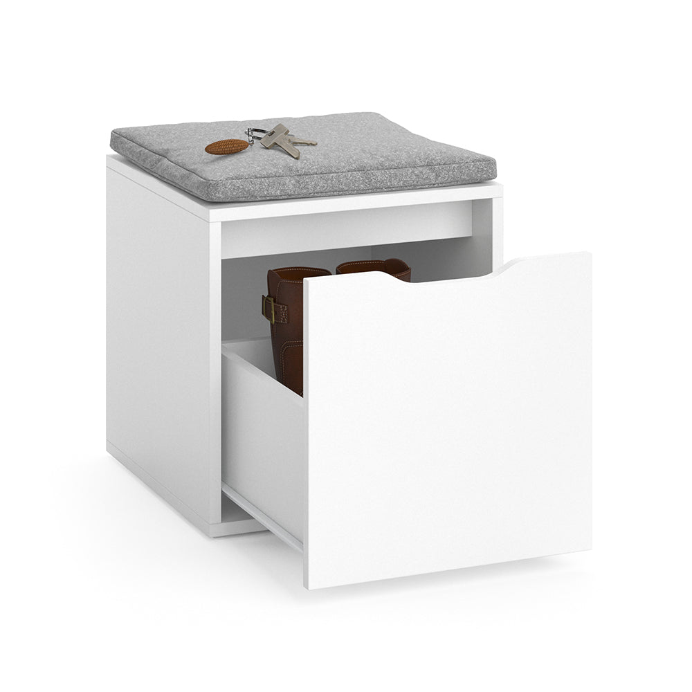 Vicco Panca scarpiera da ingresso Bianco 40 x 40.6 cm