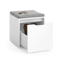 Vicco Panca scarpiera da ingresso Bianco 40 x 40.6 cm