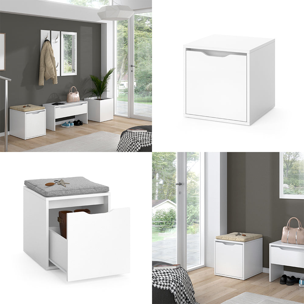 Vicco Panca scarpiera da ingresso Bianco 40 x 40.6 cm