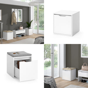 Vicco Panca scarpiera da ingresso Bianco 40 x 40.6 cm