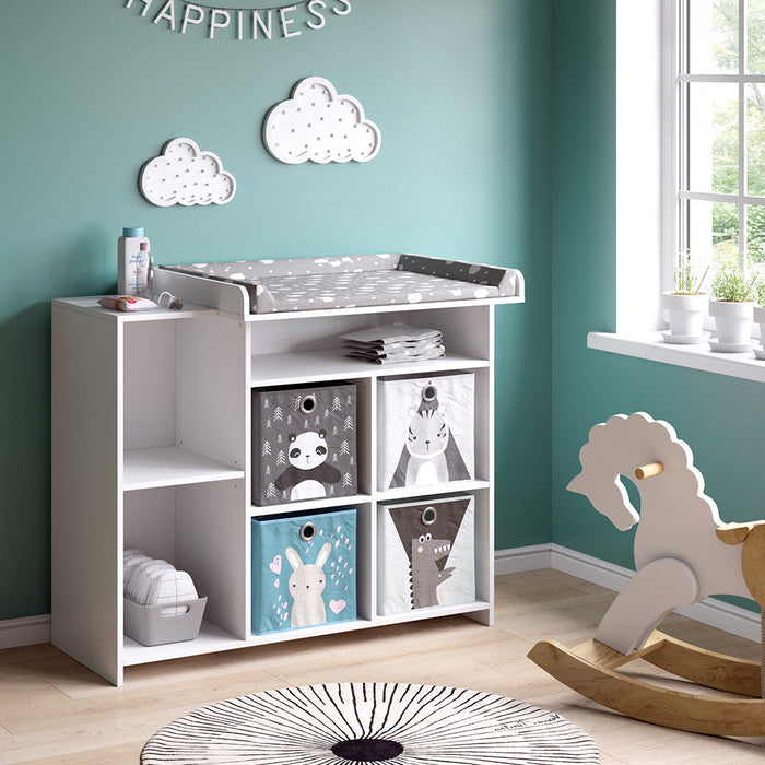 Vicco Fasciatoio Bianco 113 x 100 cm con ripiani aperti