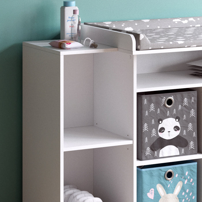 Vicco Fasciatoio Bianco 113 x 100 cm con ripiani aperti