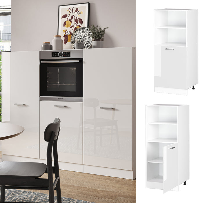 Vicco Mobile per forno da incasso Bianco lucido 60 cm