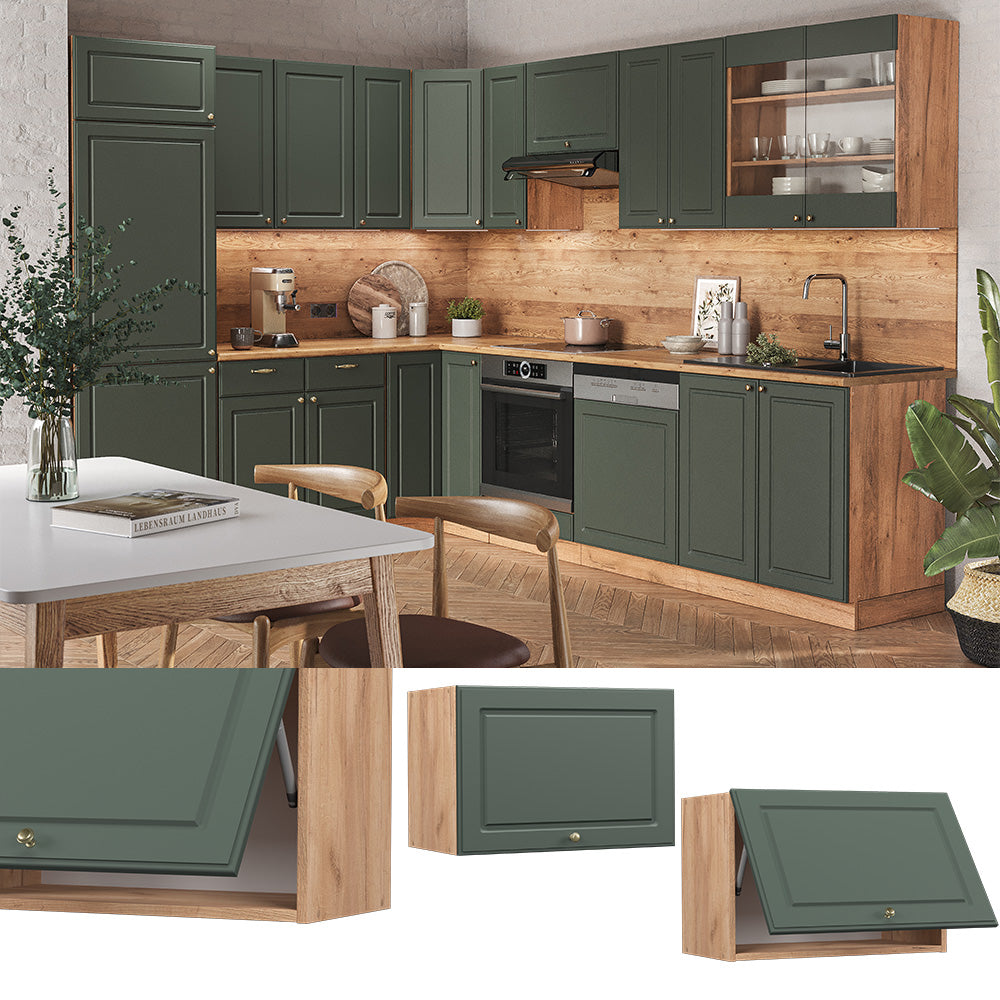 Vicco Pensile da cucina Verde-oro Country House 60 cm Piatto