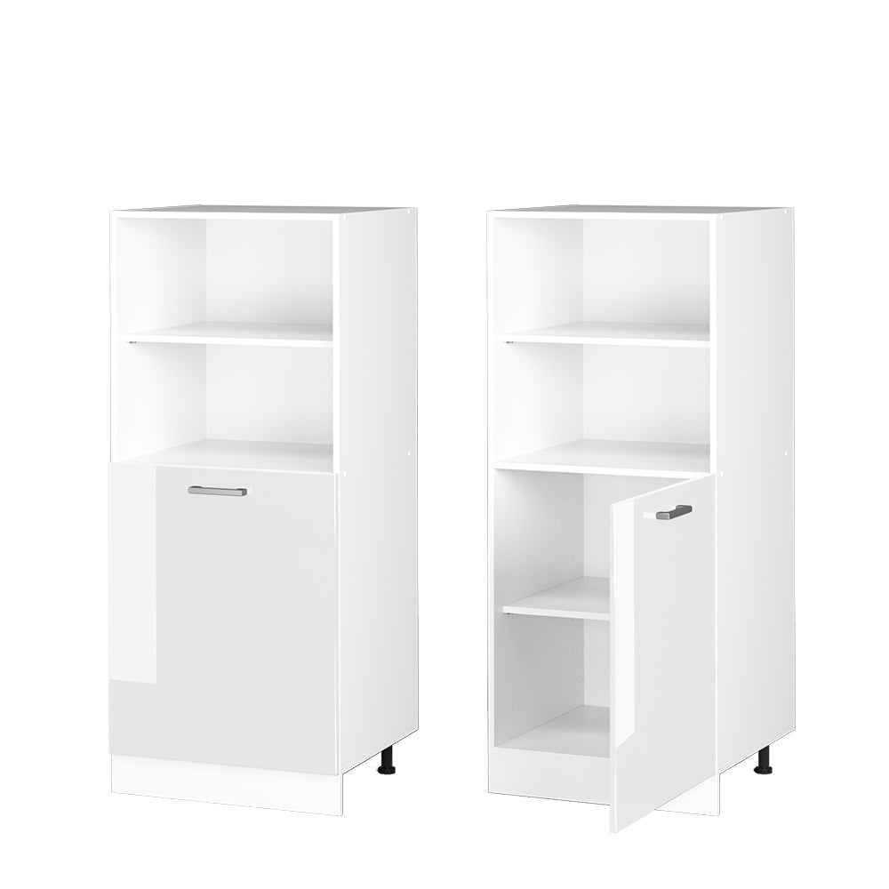 Vicco Dispensa universale Bianco lucido 60 cm con ripiani aperti e anta