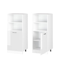 Vicco Dispensa universale Bianco lucido 60 cm con ripiani aperti e anta