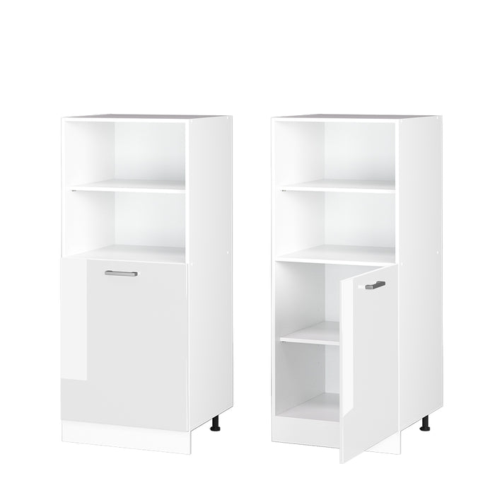 Vicco Dispensa universale Bianco lucido 60 cm con ripiani aperti e anta