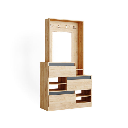 Vicco Armadio da ingresso Quercia dorata 100 x 180 cm