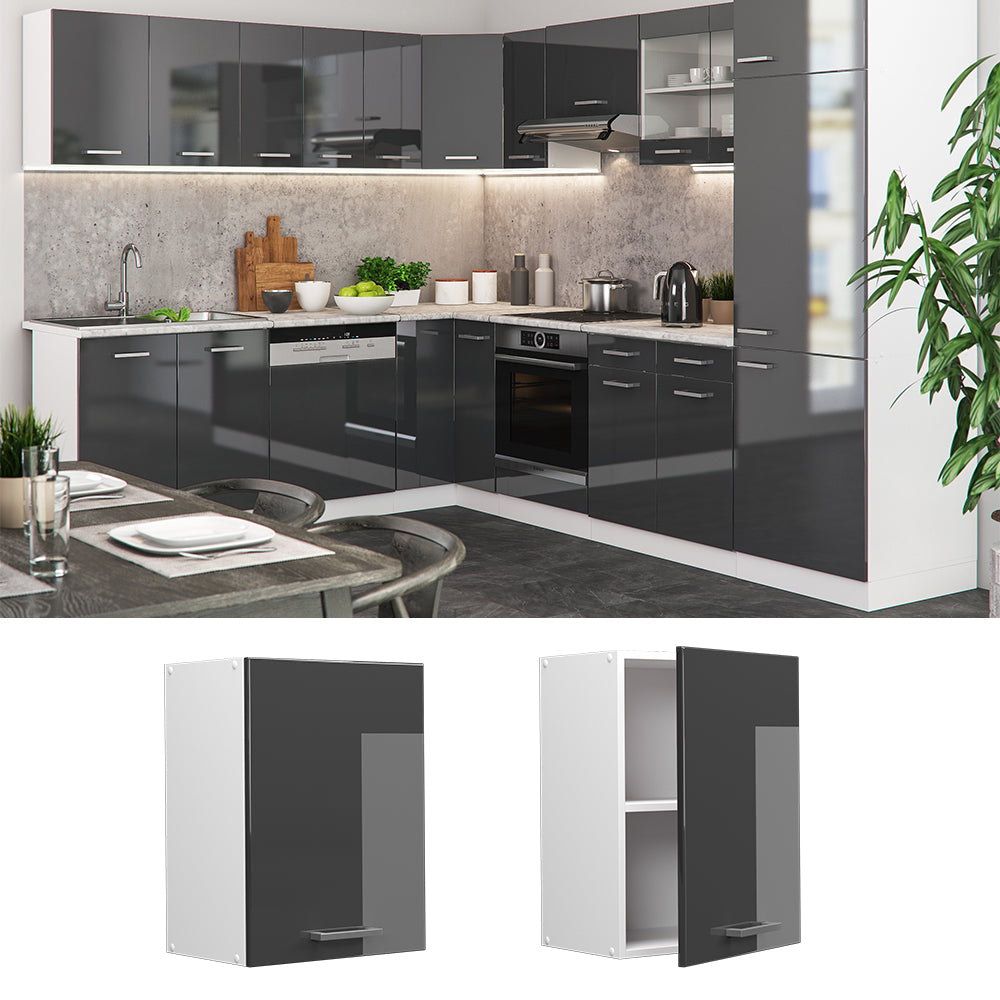 Vicco Pensile da cucina Antracite lucido 45 cm