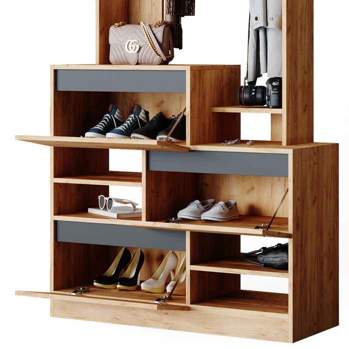 Vicco Armadio da ingresso Quercia dorata 100 x 180 cm