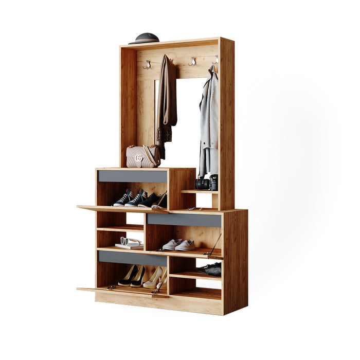 Vicco Armadio da ingresso Quercia dorata 100 x 180 cm