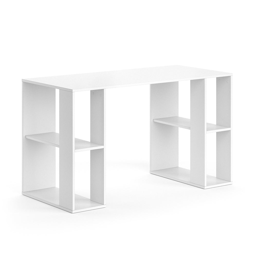 Vicco Scrivania con ripiani Bianco 130 x 60 cm