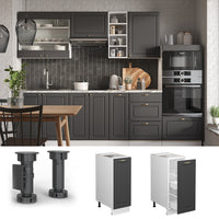 Vicco Armadio cucina dispensa alto Antracite-oro 30 cm , PL Antracite