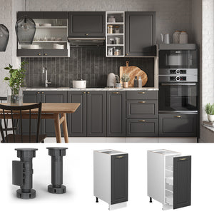 Vicco Armadio cucina dispensa alto Antracite-oro 30 cm , PL Rovere