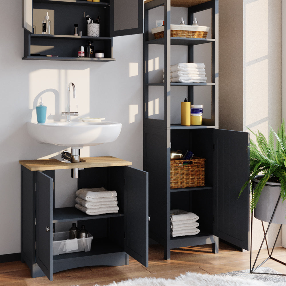 Vicco Mobile bagno alto Grigio 40 x 160 cm