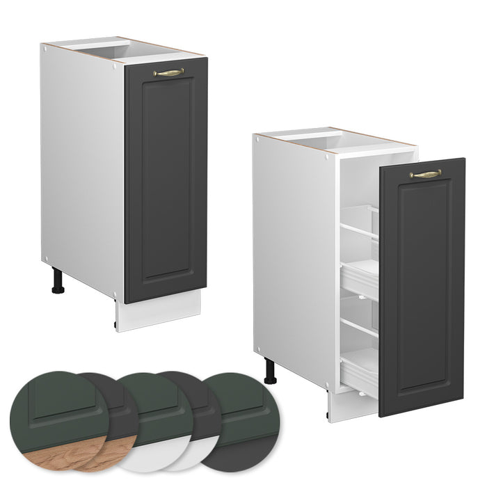 Vicco Armadio cucina dispensa alto Antracite-oro 30 cm , PL Rovere