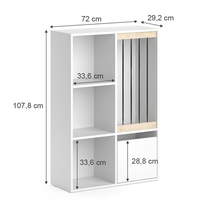 Vicco Libreria bambini Bianco 29.2 x 107.8 cm