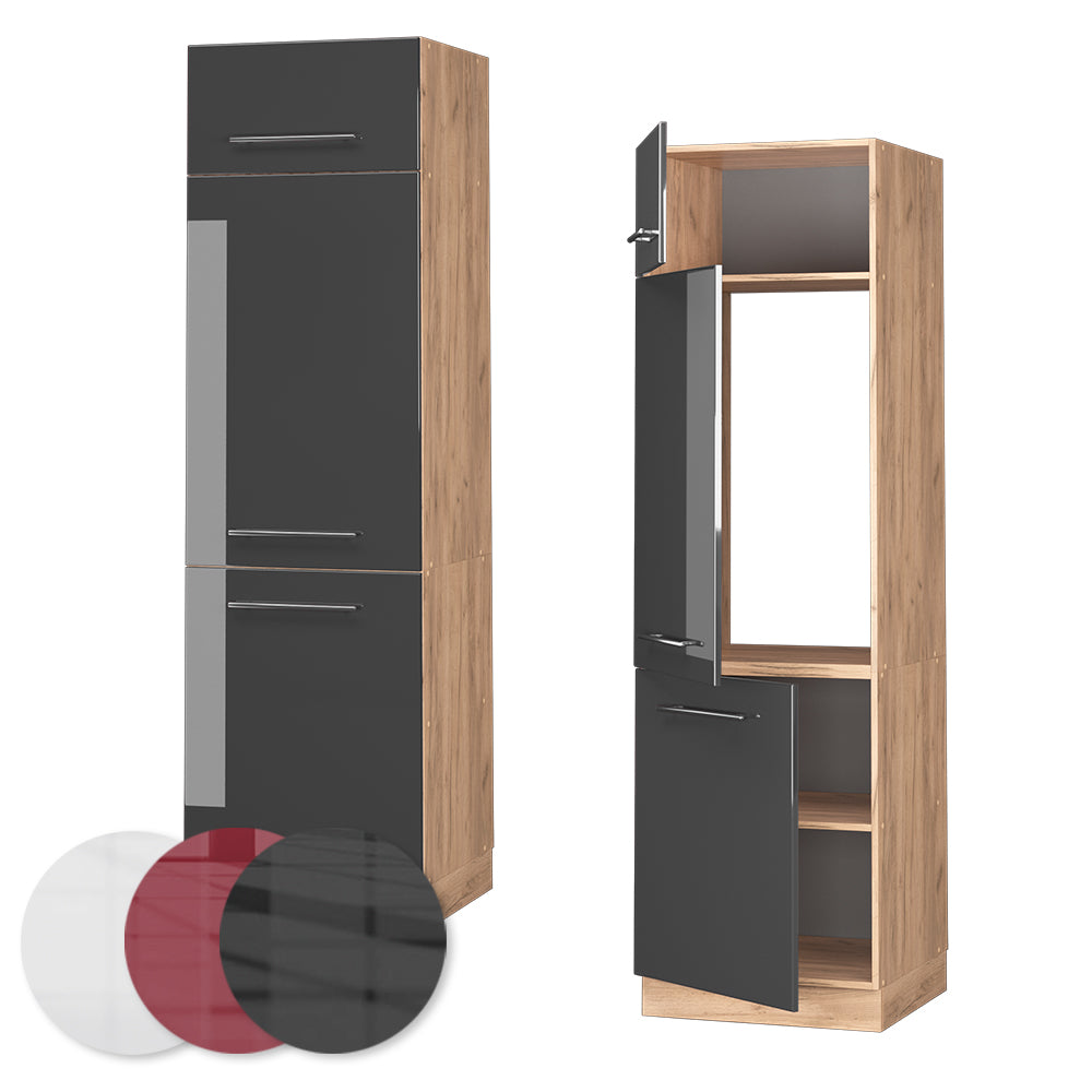 Vicco Armadio frigorifero Antracite lucido 60 cm