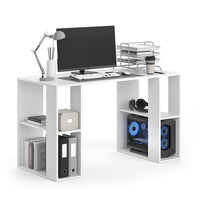 Vicco Scrivania con ripiani Bianco 130 x 60 cm