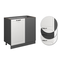 Vicco Mobile ad angolo cucina Bianco casa di campagna 86 cm senza piano di lavoro