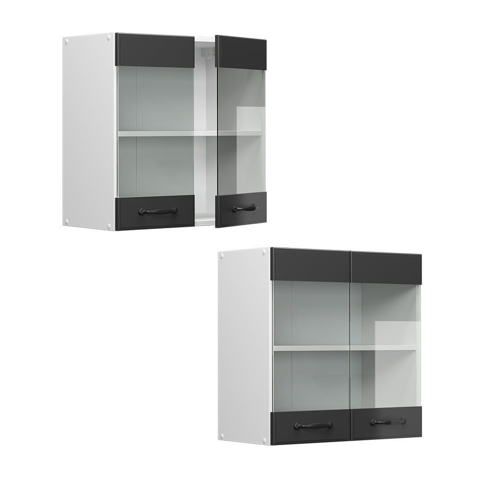 Vicco Mobile da cucina in vetro Antracite casa di campagna 60 cm