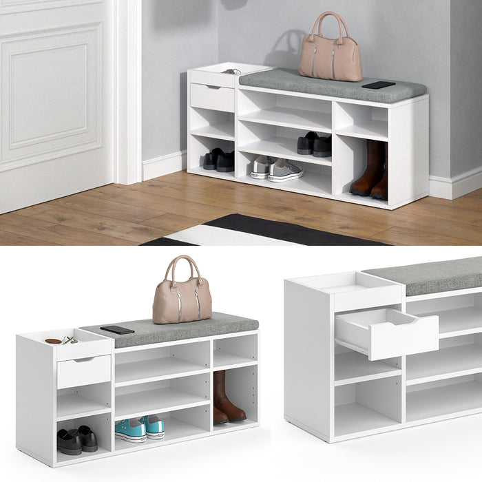 Vicco Panca scarpiera da ingresso Bianco 101.1 x 45 cm