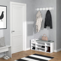 Vicco Panca scarpiera da ingresso Bianco 101.1 x 45 cm