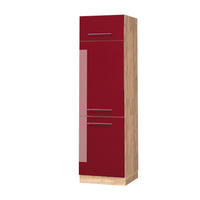 Vicco Armadio frigorifero Rosso bordeaux lucido 60 cm
