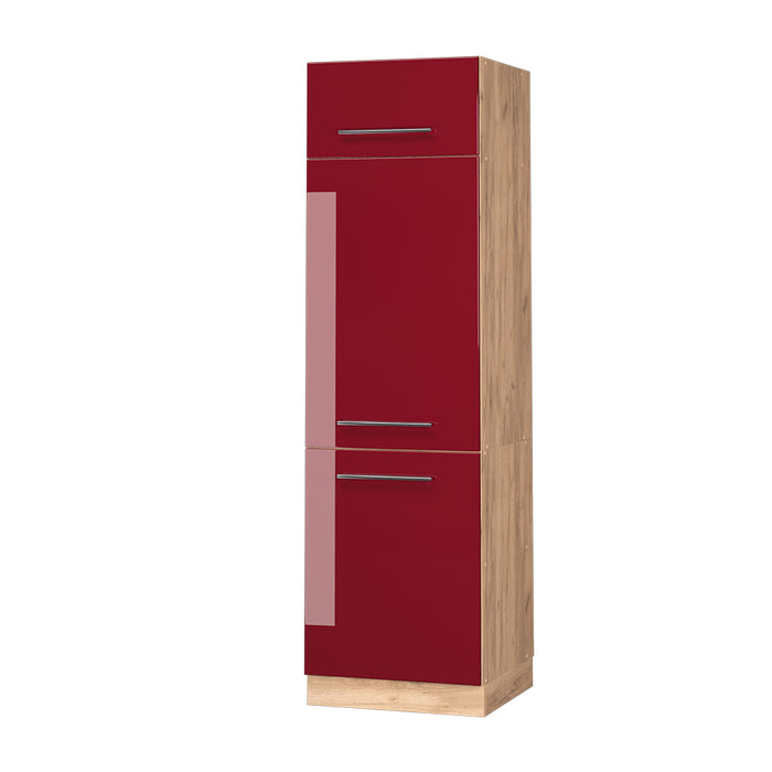 Vicco Armadio frigorifero Rosso bordeaux lucido 60 cm