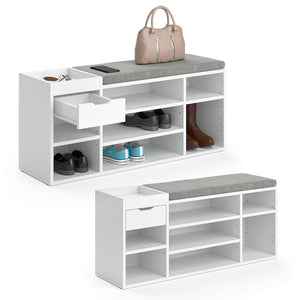 Vicco Panca scarpiera da ingresso Bianco 101.1 x 45 cm