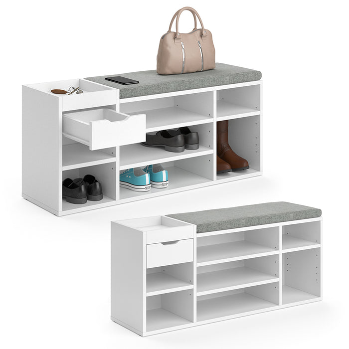 Vicco Panca scarpiera da ingresso Bianco 101.1 x 45 cm