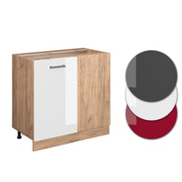 Vicco Mobile ad angolo cucina Bianco lucido 86 cm senza piano di lavoro