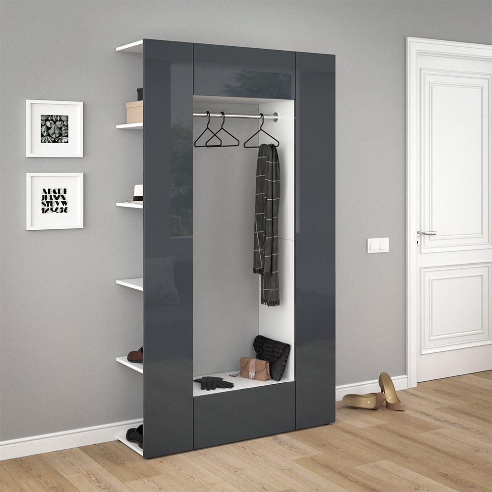 Vicco Armadio da ingresso Antracite 36.6 x 191 cm