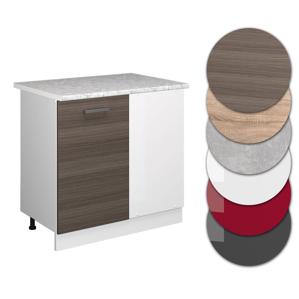 Vicco Armadio universale ad angolo Grigio 86 cm con anta, con piano di lavoro