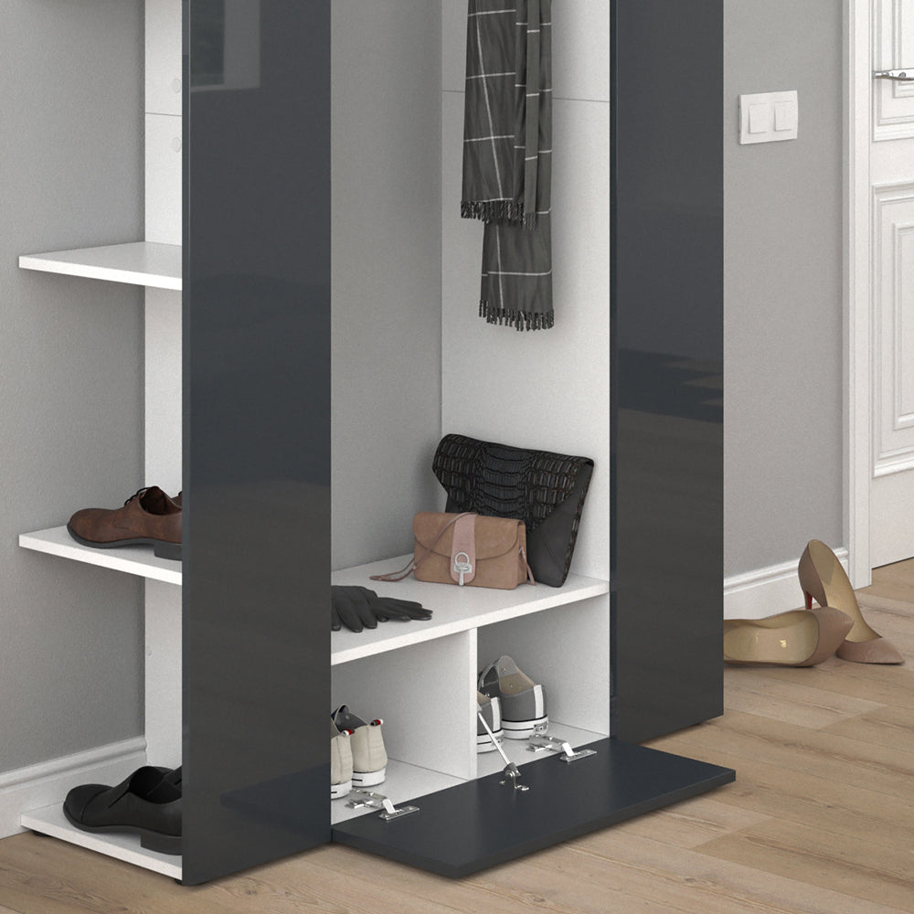 Vicco Armadio da ingresso Antracite 36.6 x 191 cm