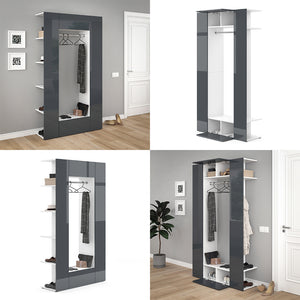 Vicco Armadio da ingresso Antracite 36.6 x 191 cm