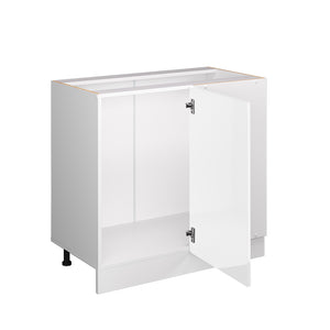 Vicco Mobile ad angolo cucina Bianco lucido 86 cm , PL Rovere