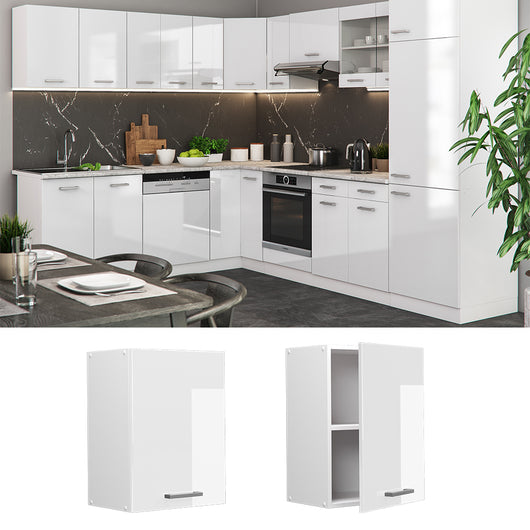 Vicco Pensile da cucina Bianco lucido 45 cm